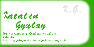 katalin gyulay business card